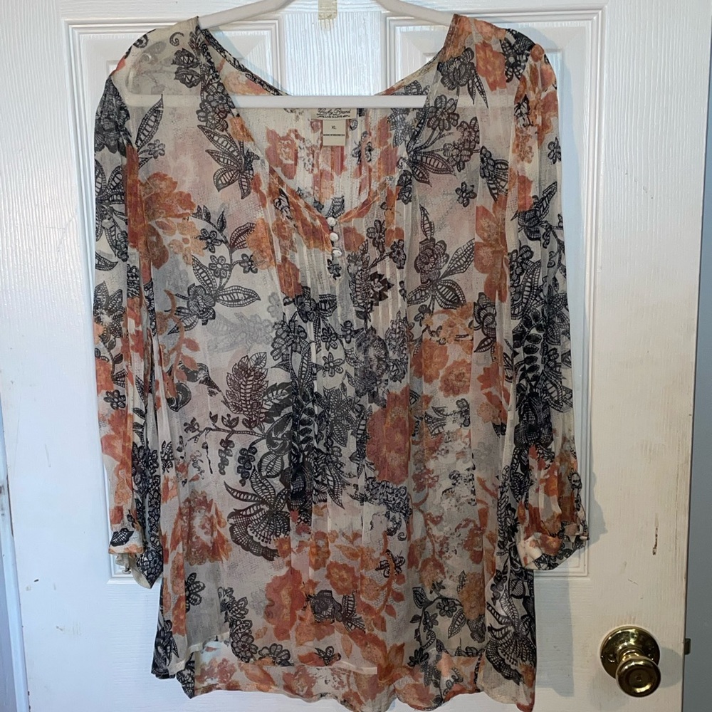 Lucky Brand 3/4 sleeves size XL top